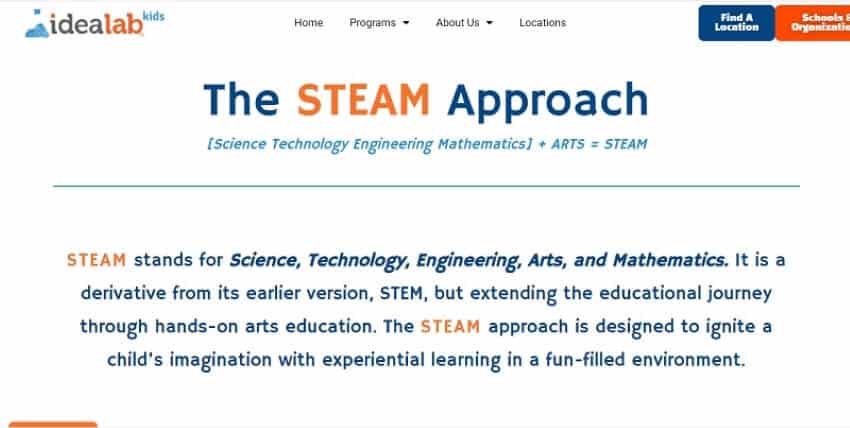 STEAM Approach for Idea Lab Kids